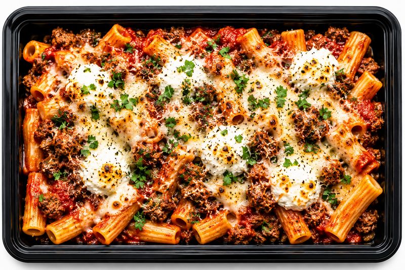 Italian Beef &amp; Ricotta Baked Ziti