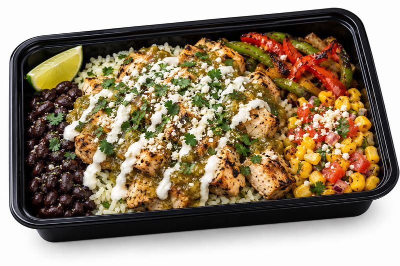 Chile Verde Chicken &amp; Rice Bowl