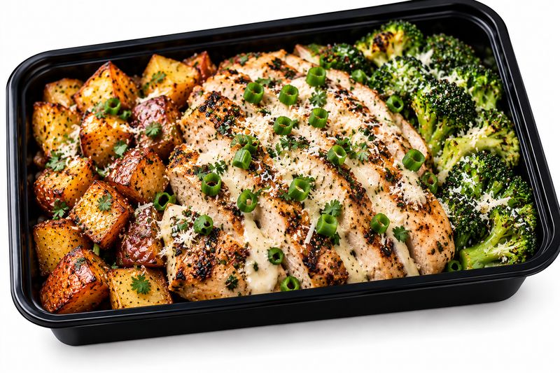 Garlic Parmesan Chicken &amp; Loaded Potatoes