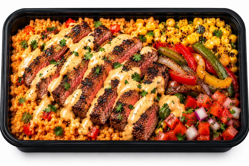 Chipotle Steak &amp; Queso Rice Bowl