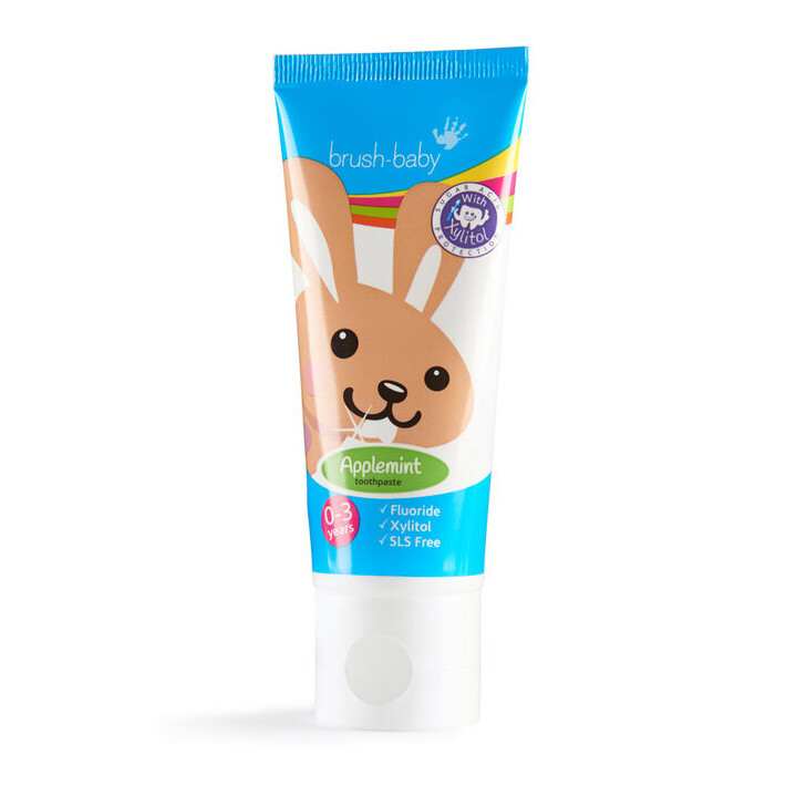 Зубная паста детская Яблоко/Мята Brush Baby, 50 мл (0-3 лет) Зубная паста детская Яблоко/Мята Brush Baby, 50 мл (0-3 лет)