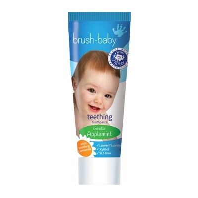 Зубная паста Brush-Baby для прорезывающихся зубов Яблоко/Мята (0-2 года), 50 мл