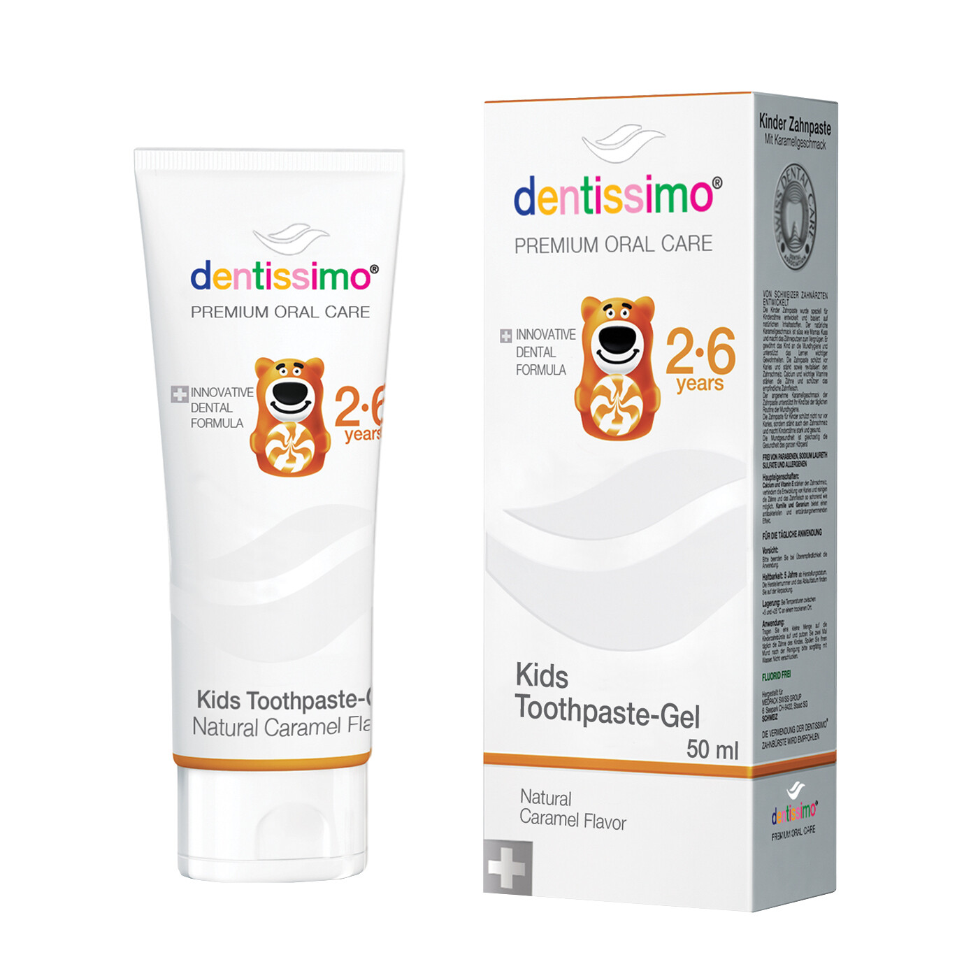 Dentissimo детская паста от 2 до 6 лет КАРАМЕЛЬ 50мл Dentissimo детская паста от 2 до 6 лет КАРАМЕЛЬ 50мл
