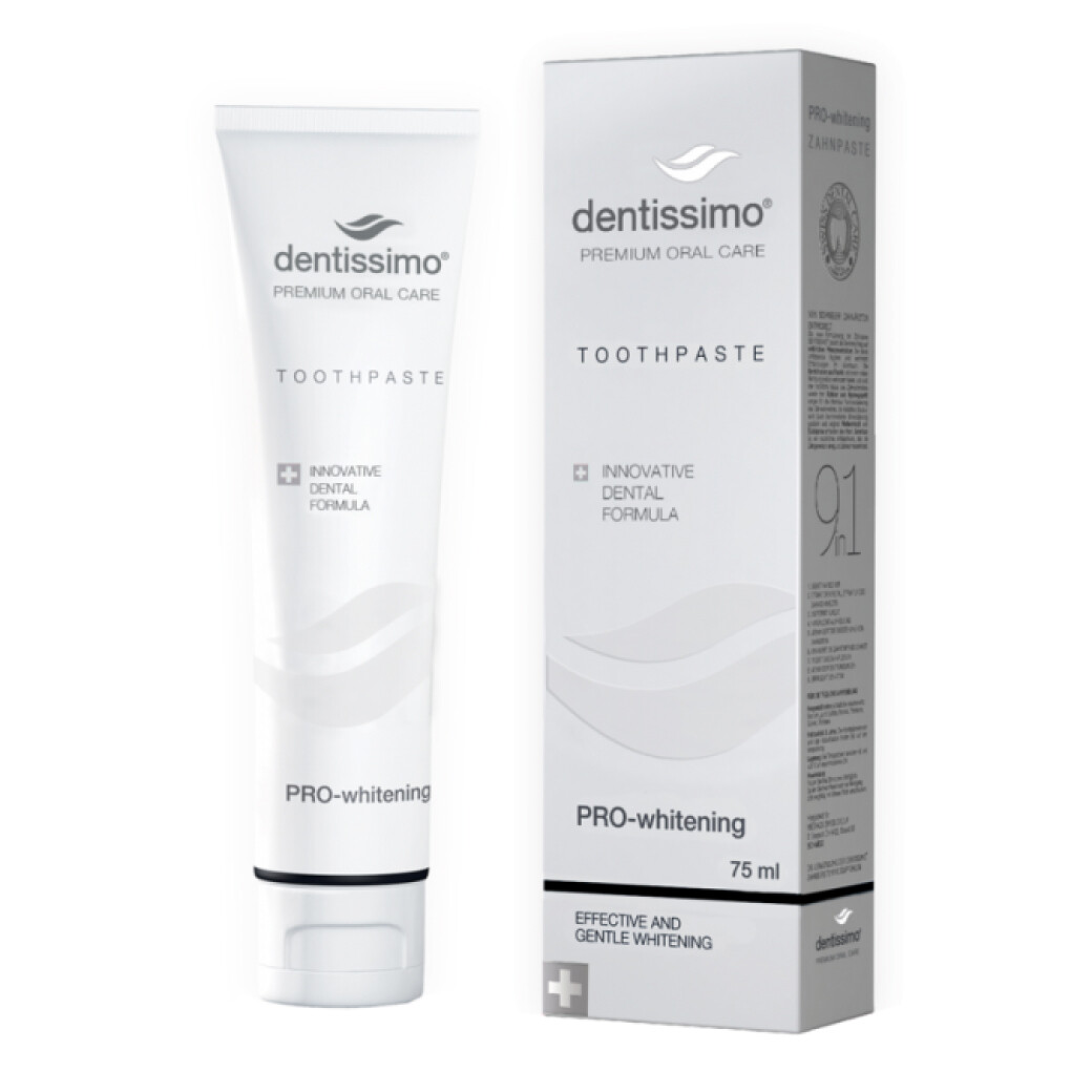 Dentissimo отбеливающая паста PRO-WHITENING 75мл Dentissimo отбеливающая паста PRO-WHITENING 75мл