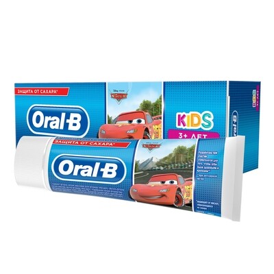 Зубная паста ORAL-B Kids Легкий вкус Тачки (с 3 лет), 75 мл