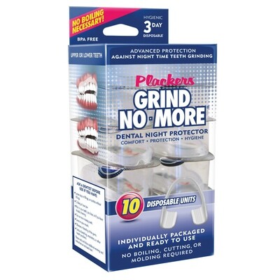 Капы при бруксизме Plackers Grind no more, 10 шт