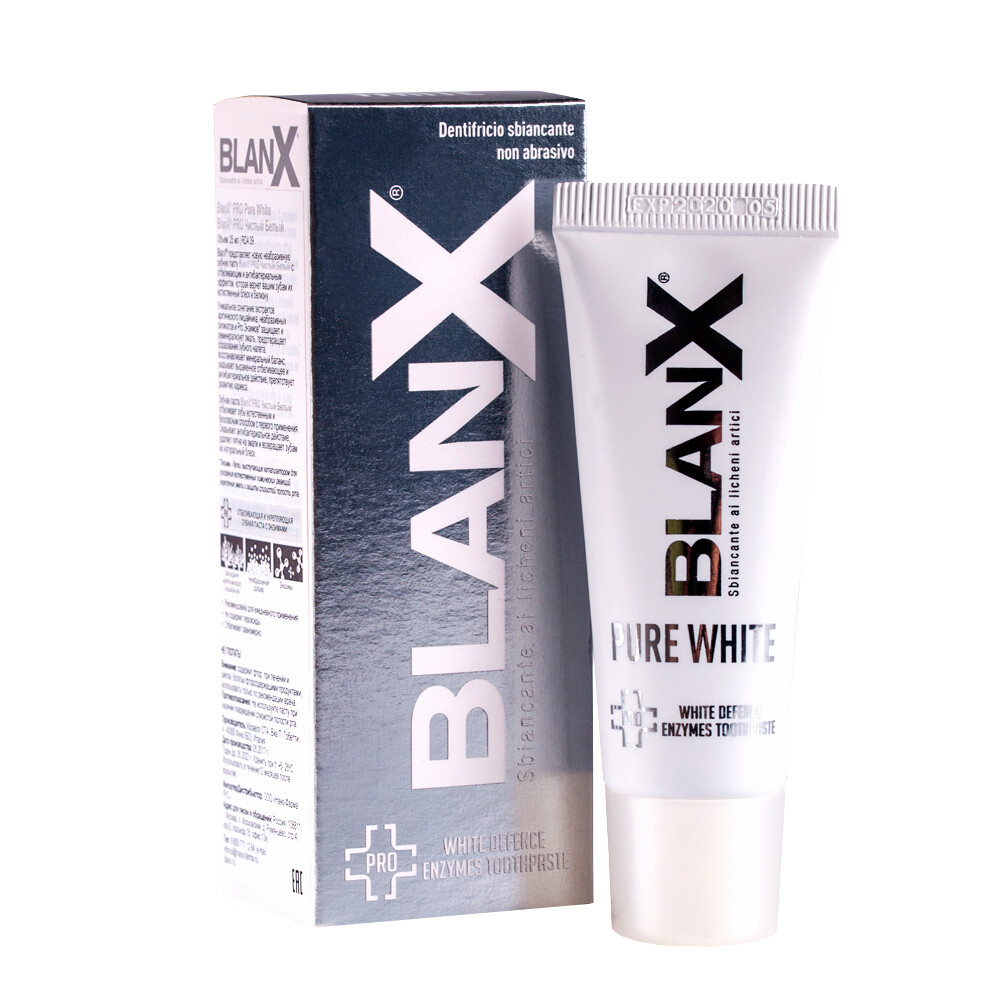 Отбеливающая зубная паста BlanX Pro Pure White Чистый белый, 25 мл. Отбеливающая зубная паста BlanX Pro Pure White Чистый белый, 25 мл.