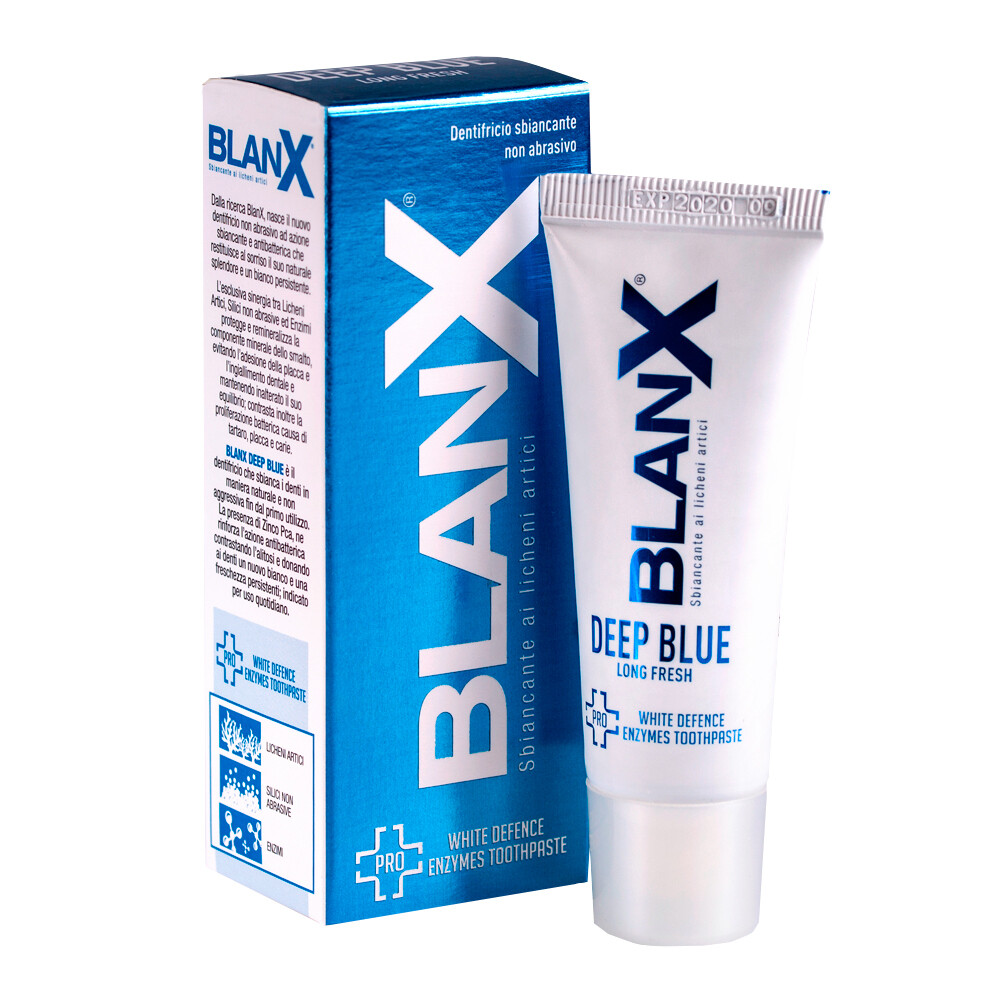 Отбеливающая зубная паста BlanX Pro Deep Blue Экстремальная свежесть, 25 мл. Отбеливающая зубная паста BlanX Pro Deep Blue Экстремальная свежесть, 25 мл.
