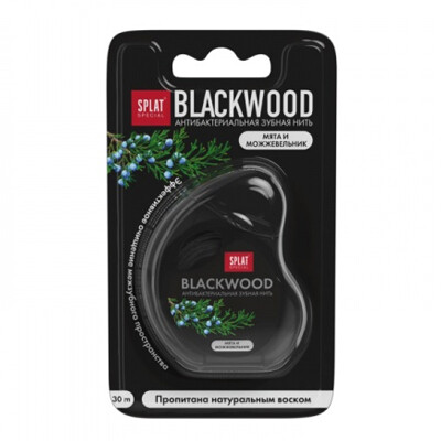 Нить плоская вощеная SPLAT Dental Floss Blackwood мята и можжевельник, 30 м. Нить плоская вощеная SPLAT Dental Floss Blackwood мята и можжевельник, 30 м.