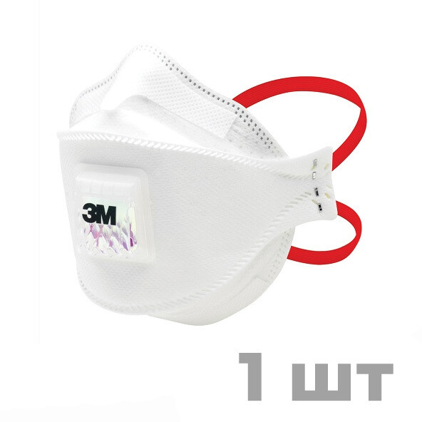 Респиратор 3M Aura 9332+ GEN3, класс защиты FFP3 NR D, с клапаном выдоха (1 шт) Респиратор 3M Aura 9332+ GEN3, класс защиты FFP3 NR D, с клапаном выдоха (1 шт)