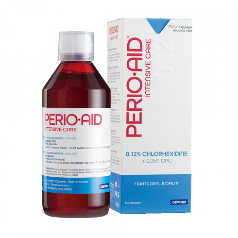 Ополаскиватель полости рта PERIO-AID® Intensive Care с хлоргексидином 0,12% Ополаскиватель полости рта PERIO-AID® Intensive Care с хлоргексидином 0,12%