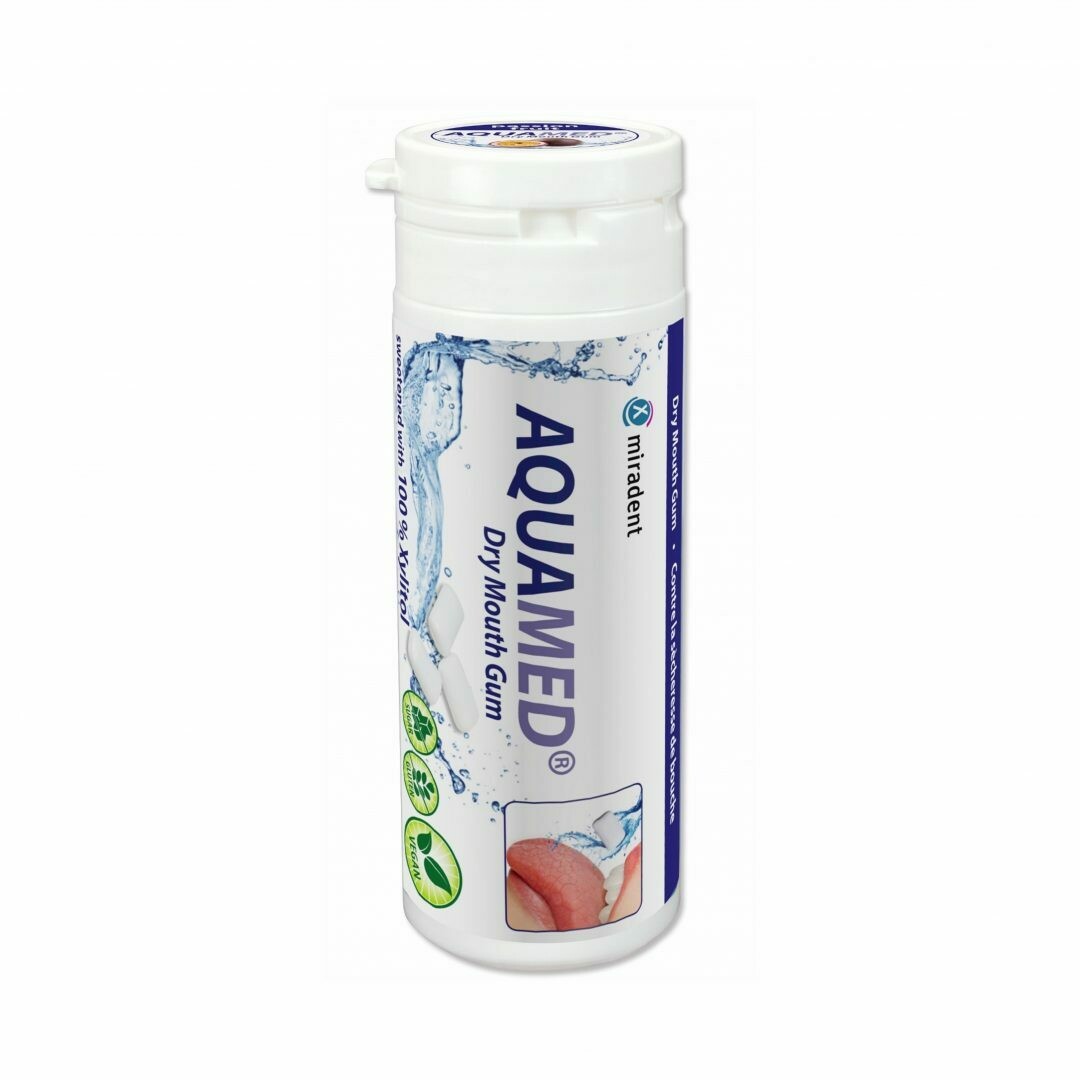 Жевательная резинка Miradent Aquamed от сухости во рту со вкусом маракуйя Жевательная резинка Miradent Aquamed от сухости во рту со вкусом маракуйя