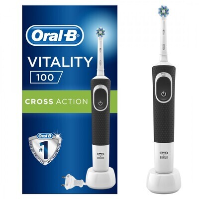 Электрическая зубная щетка Oral-B Vitality 100 CrossAction ЧЕРНАЯ D100.413.1