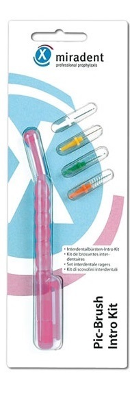 Miradent Pic-Brush Intro Kit Pink (ручка розовая + 4 ёршика разного размера) Miradent Pic-Brush Intro Kit Pink (ручка розовая + 4 ёршика разного размера)