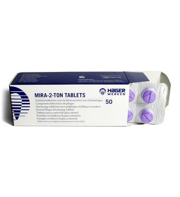 Таблетки Miradent Mira-2-Ton для индикации зубного налета, 50 шт