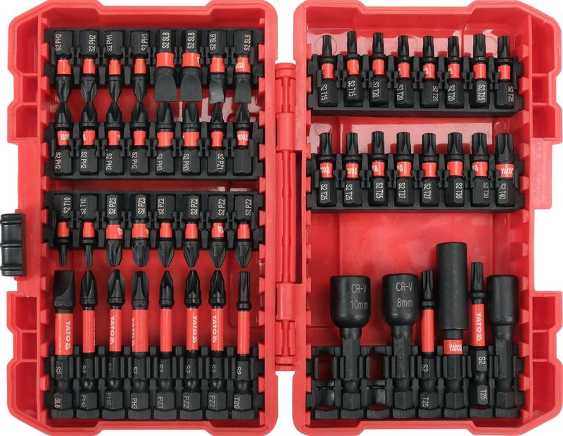 ZESTAW BITOW I NASADEK UDAROWYCH 54 ELEMENTÓW YATO