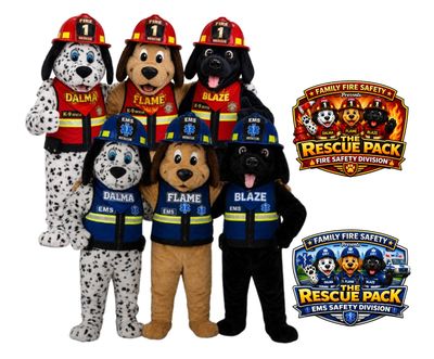 "The Rescue Pack" Safety Team  Mascot Costumes