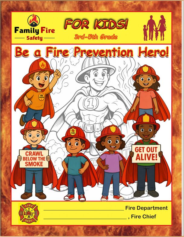 Family Fire Safety For Kids! "Be a Fire Prevention Hero!"