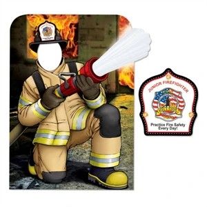 Firefighter with Hose Photo Prop