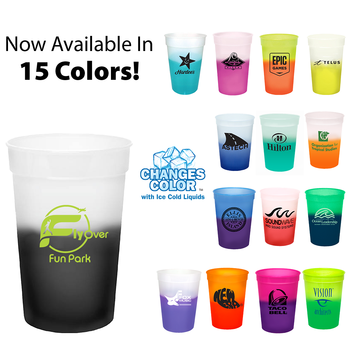 12 Ounce Color Changing Stadium Cups