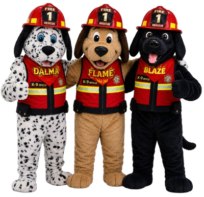 "The Rescue Pack" Safety Team Mascot Costumes