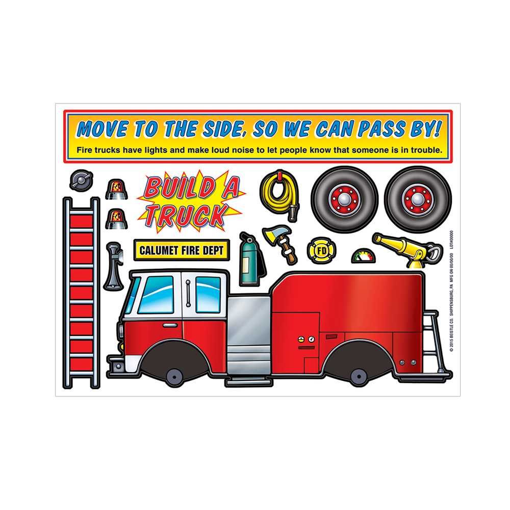Fire Truck Peel N Place