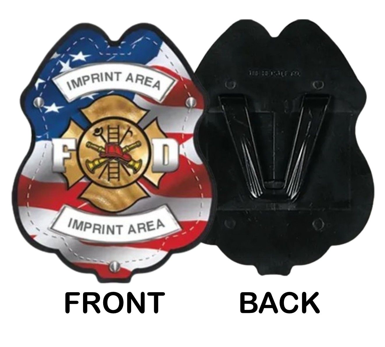 Plastic Clip On Badge Fire