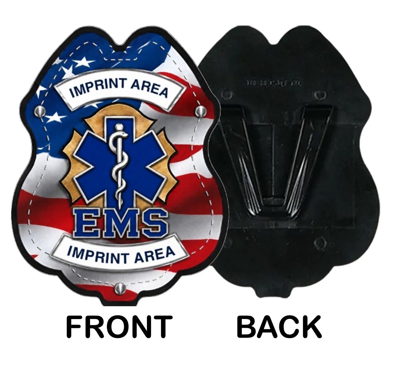 Plastic Clip On Badge EMS