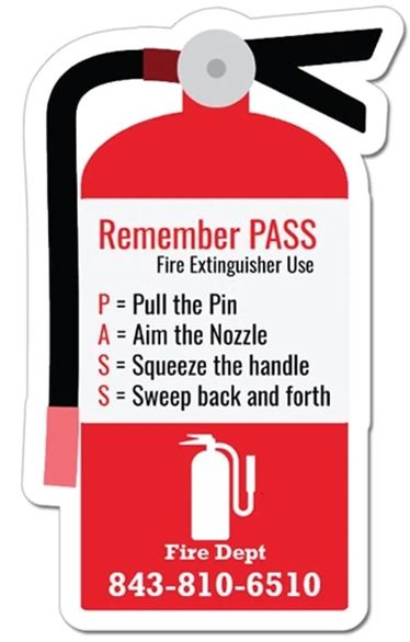 Fire Extinguisher P.A.S.S. Magnet
