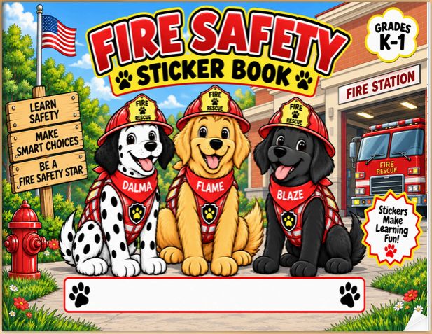 Rescue Pack Fire Safety Sticker Book