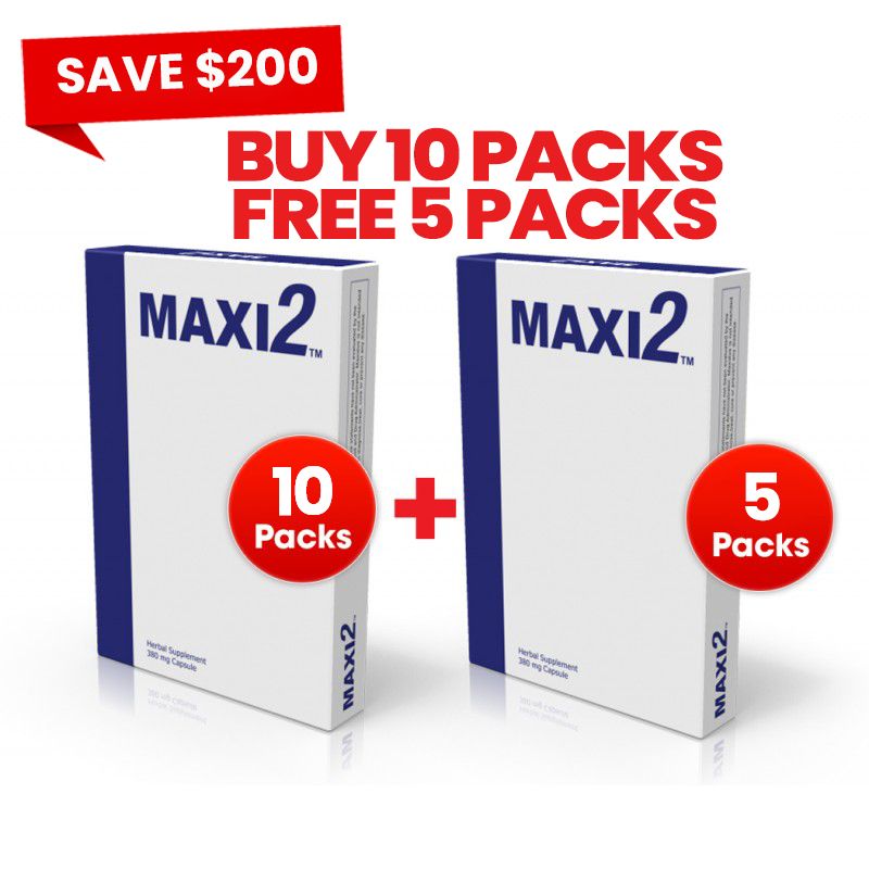 10 Pack Maxi2 (Buy 10 Free 5 + FREE Shipping)