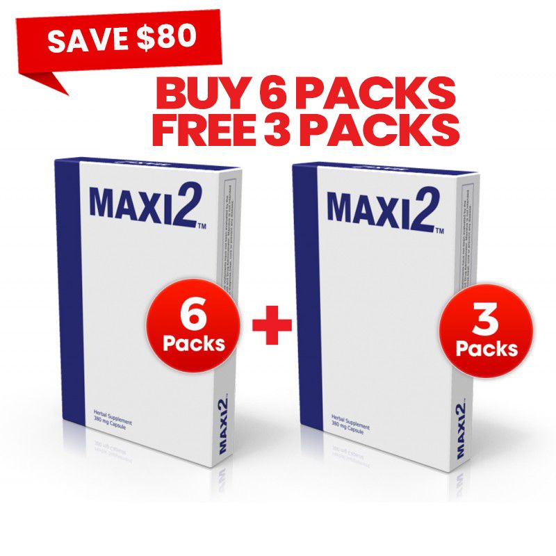 6 Pack Maxi2 (Buy 6 Free 3 + FREE Shipping)