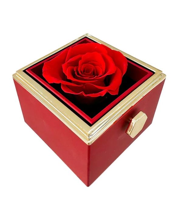 Heart Necklace - With Real Rose