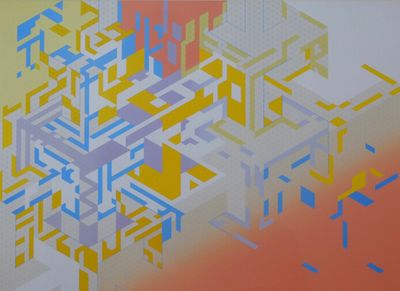 Abstract Screen Print - Sagittarius 1981