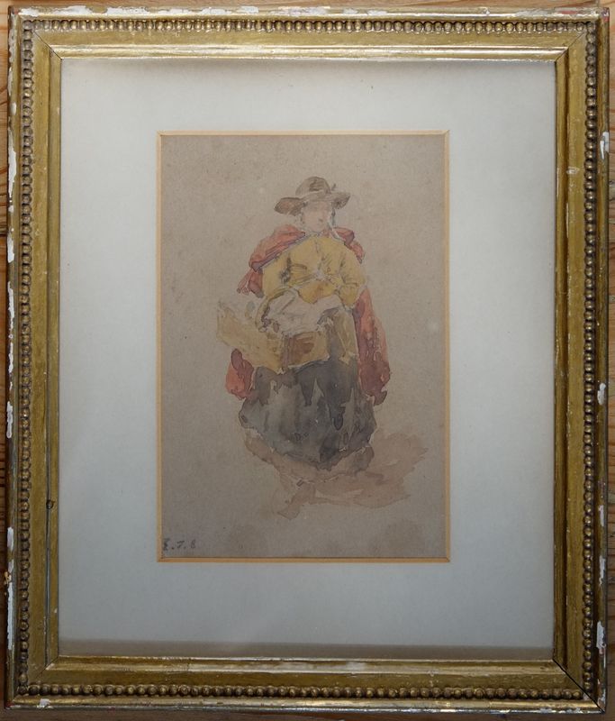 E Thornton Crawford - Original 1830's Watercolour Painting