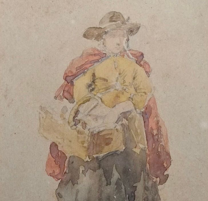 E Thornton Crawford - Original 1830's Watercolour Painting