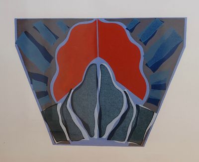 Abstract Mid Century Screen Print