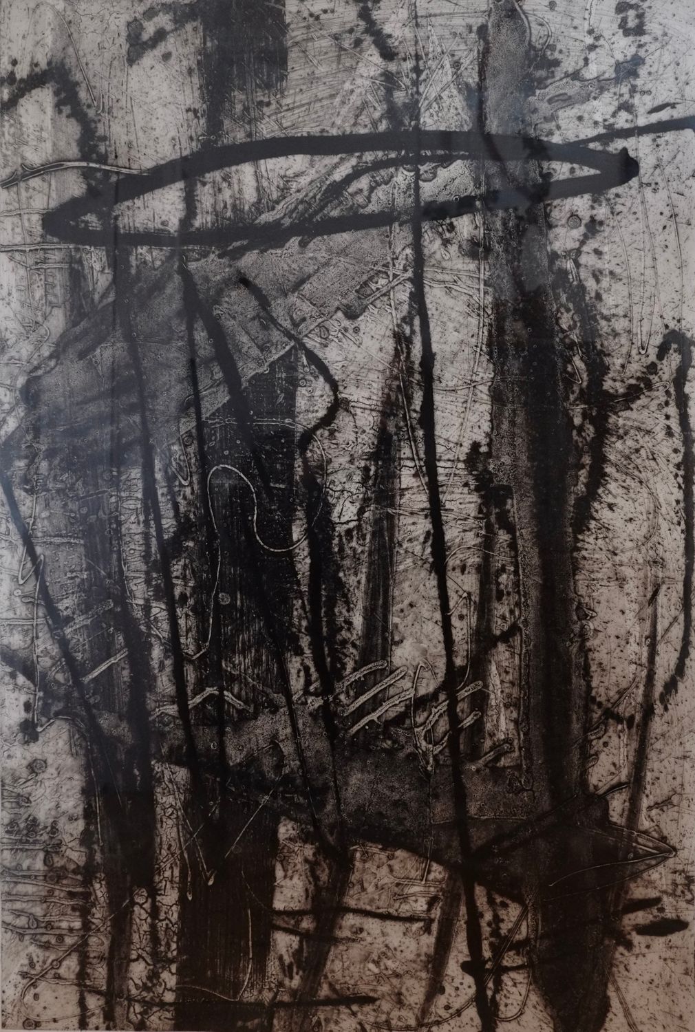 Huge Original Abstract Etching - François Pont '98'