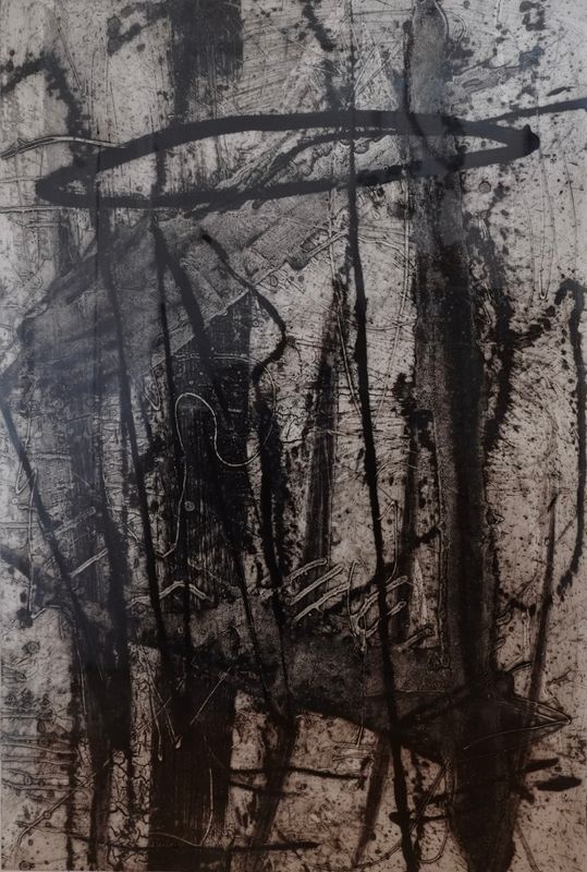 Huge Original Abstract Etching - François Pont '98'