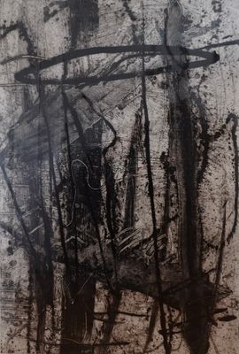 Huge Original Abstract Etching - François Pont '98'