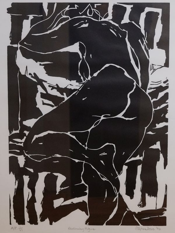 Stephen Dove 'Reclining Figure' 1992. Screenprint