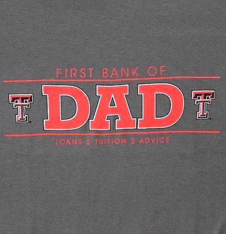 First Bank of Dad Short Sleeve T-Shirt, Color: Charcoal, Size: S