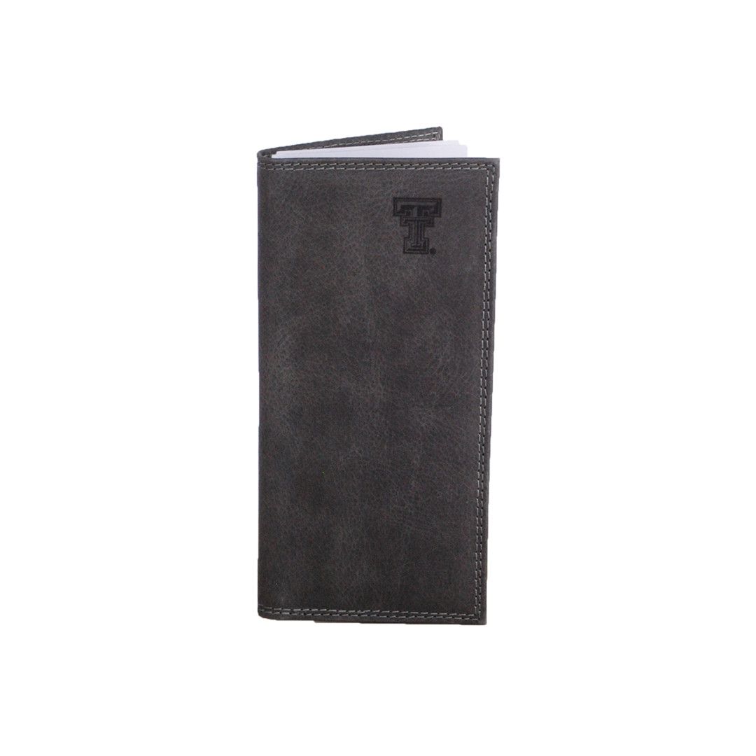Secretary Leather Embossed Wallet, Color: Grey