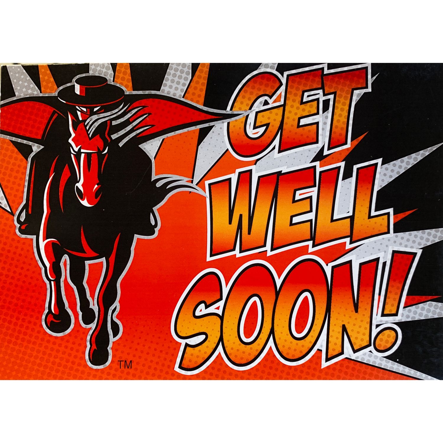 Get Well Soon Card, Color: Masked Rider