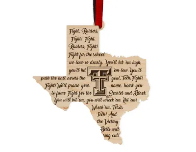 Laser Engraved Wood Ornament