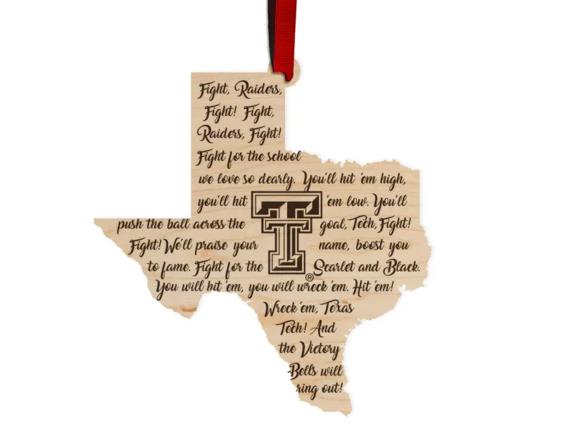 Laser Engraved Wood Ornament