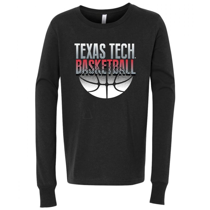 Youth Basketball Grey Shade Long Sleeve Tee
