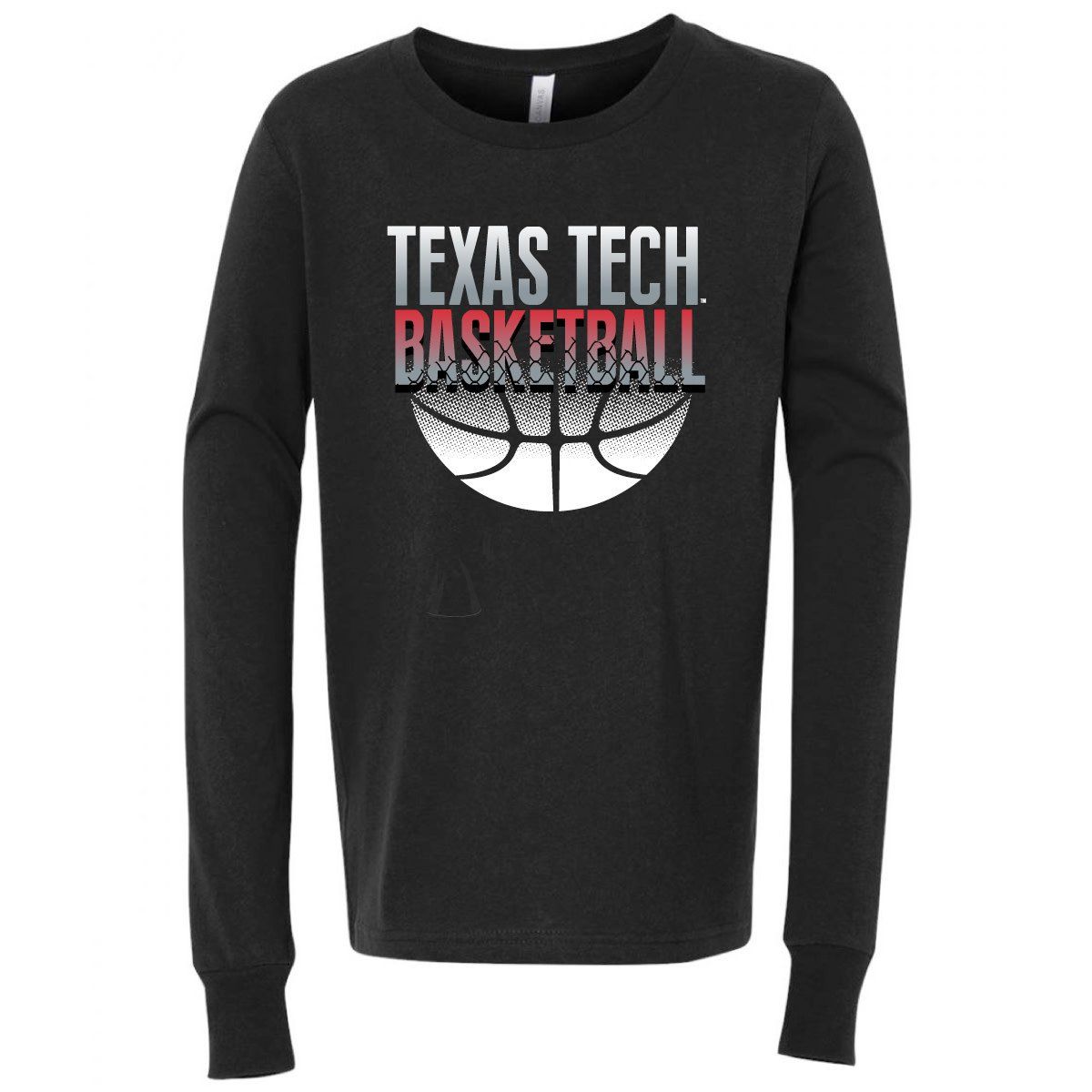 Youth Basketball Grey Shade Long Sleeve Tee