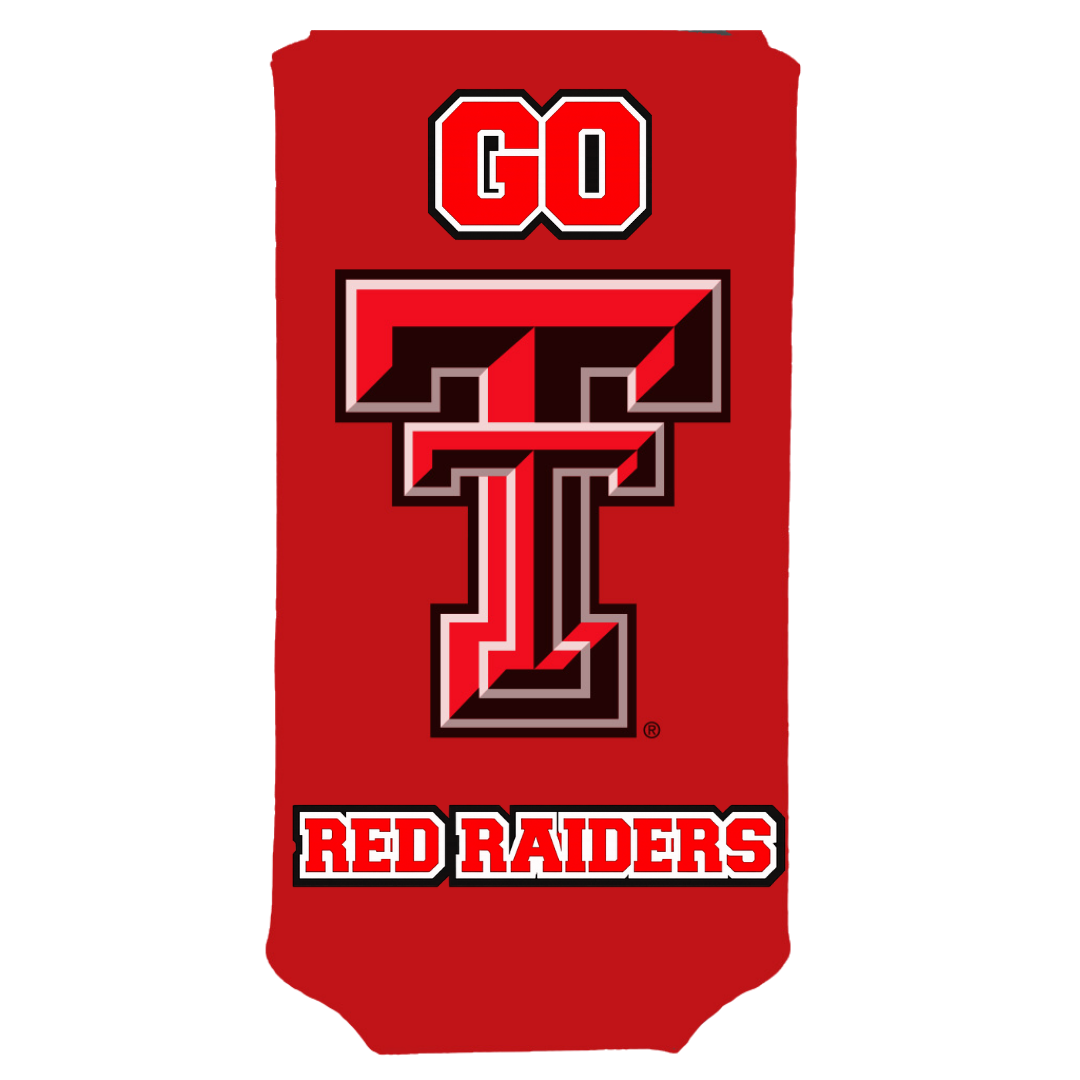Tall Boy 16oz  Koozie - Go Red Raiders , Color: Red
