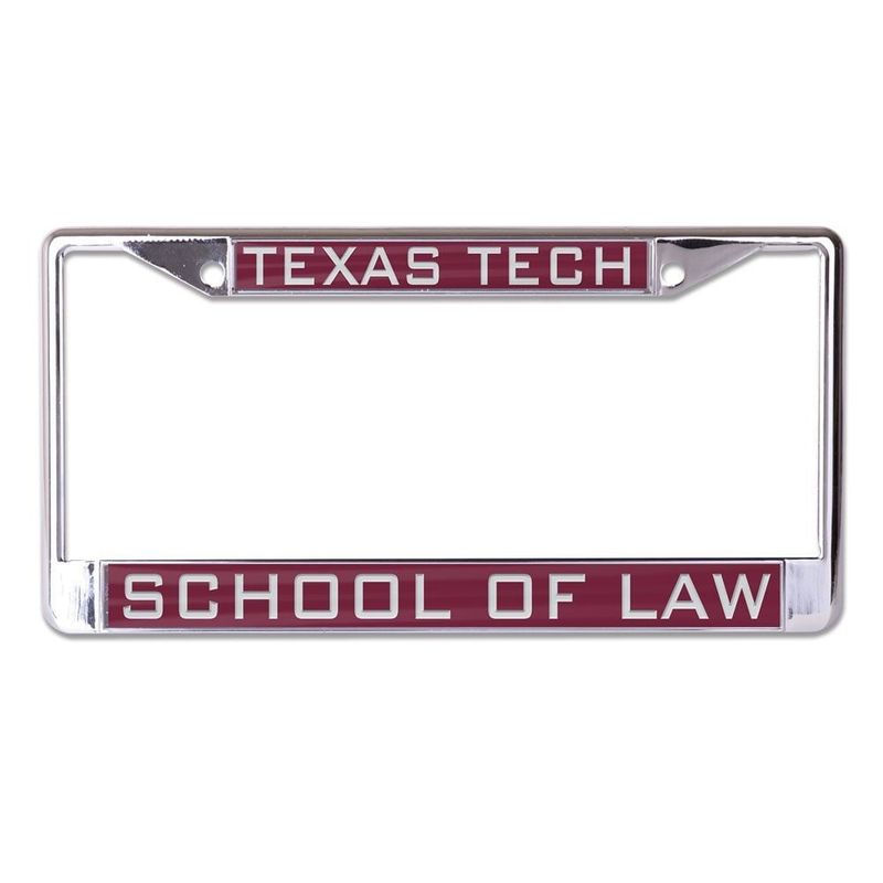 Laser Cut License Plate Frame Chrome/Red